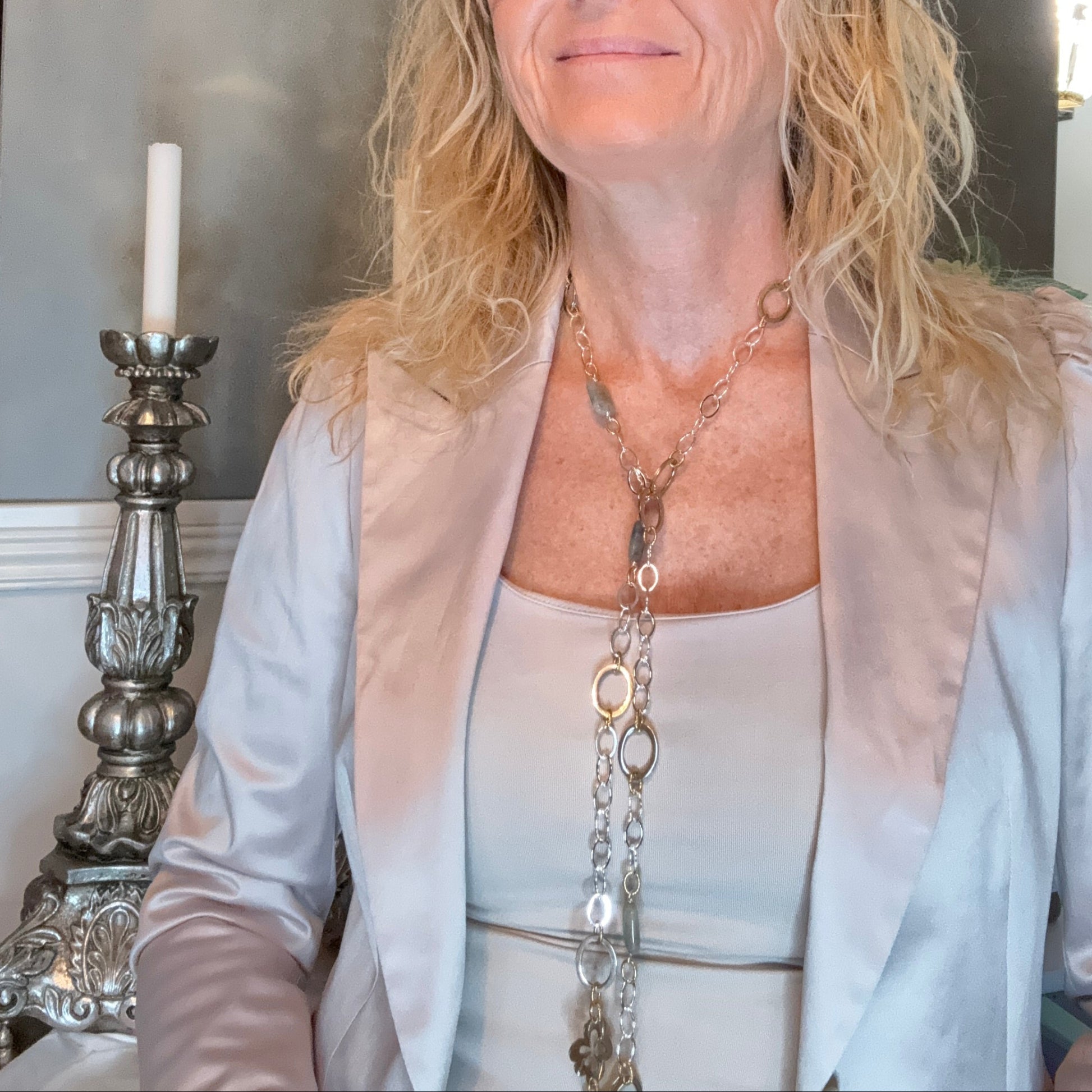 Labradorite Vision Halsband – Handgjort Långt Halsband | Design by Brandeby