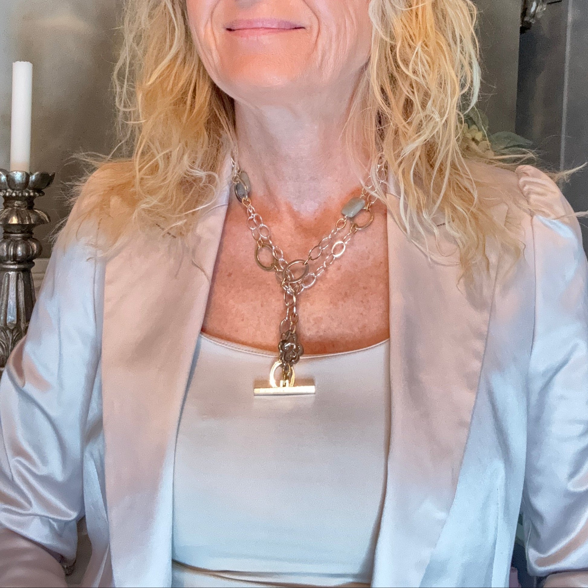 Labradorite Vision Halsband – Handgjort Långt Halsband | Design by Brandeby handgjort i sverigen unik design