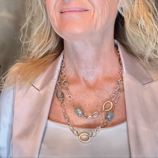 Labradorite Vision Halsband – Handgjort Långt Halsband | Design by Brandeby