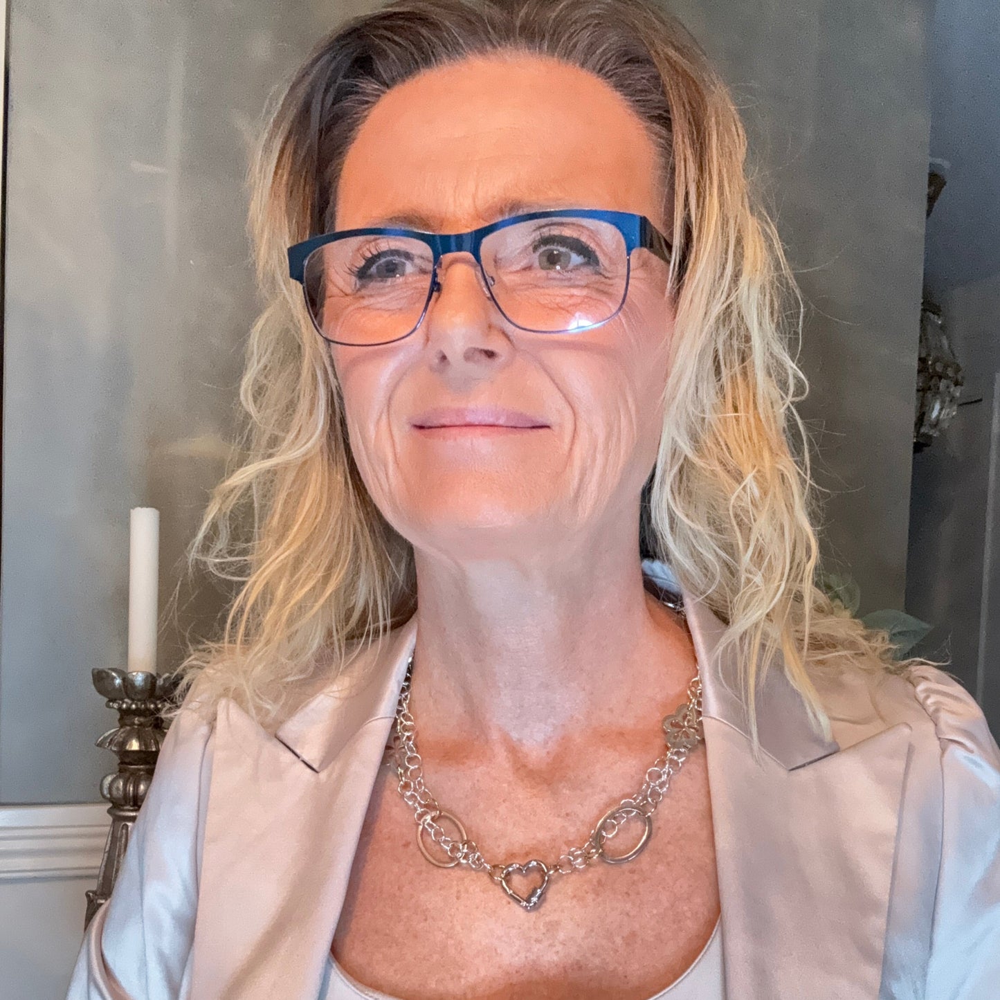 Luxury Gold Heart Halsband - Flexibelt Silver & Guld | Design by Brandeby