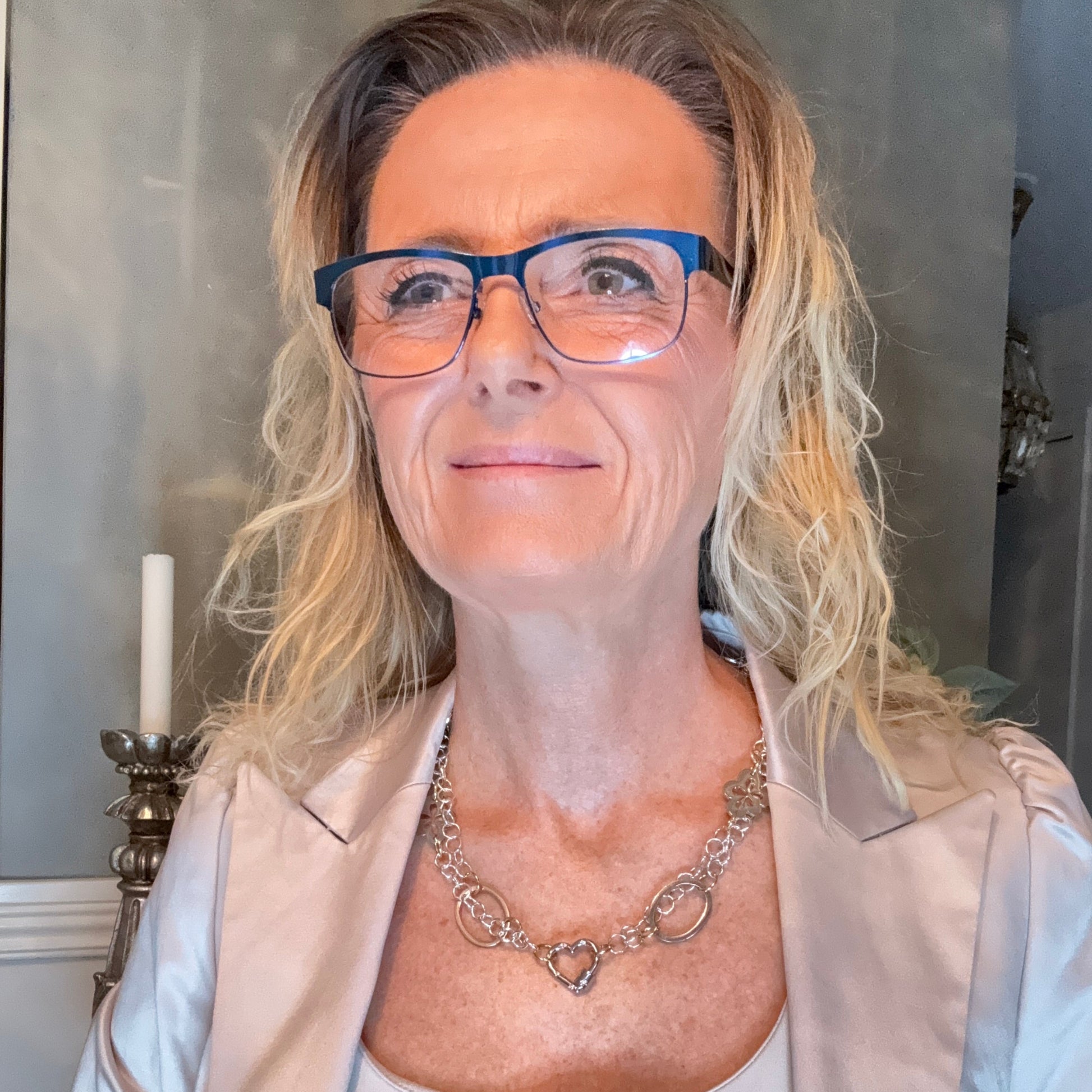 Luxury Gold Heart Halsband - Flexibelt Silver & Guld | Design by Brandeby