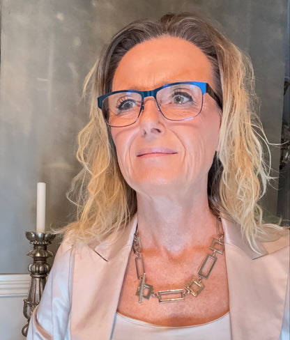 Silver Elegans Halsband - Fyrkanter och Rektanglar med Sterling Silver - Design by Brandeby egendesignade delar handgjort i sverige av susanne brandeby