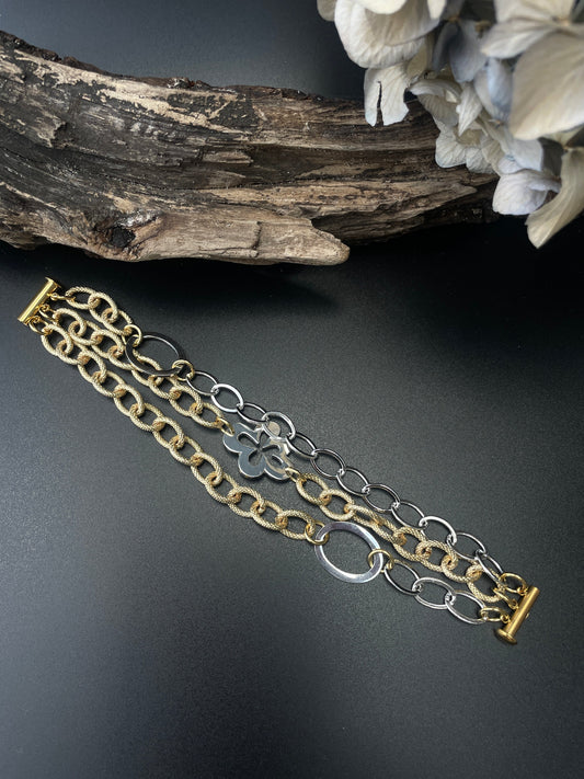 Single Flower Chain Armband