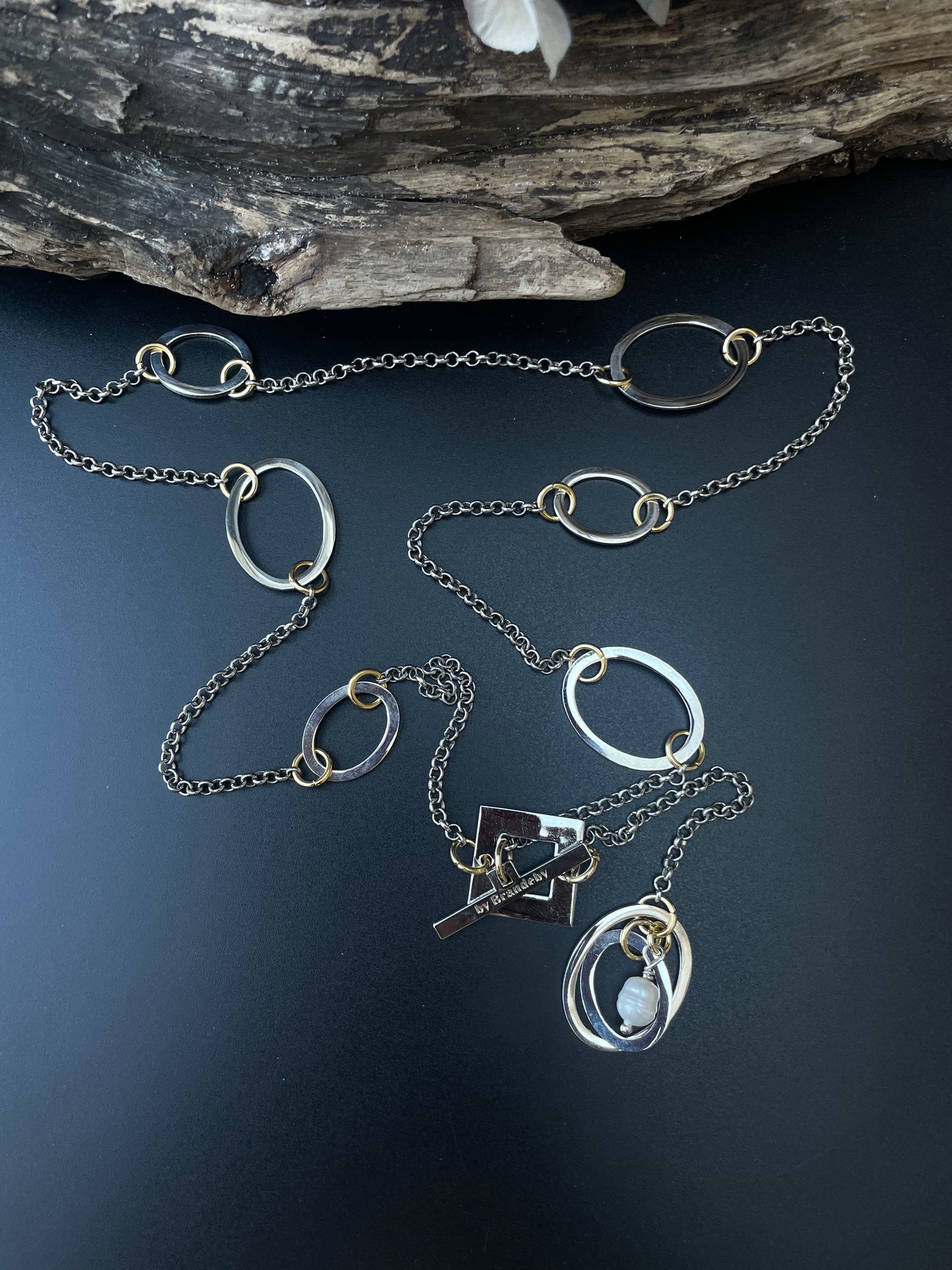Pearls And Chain Halsband