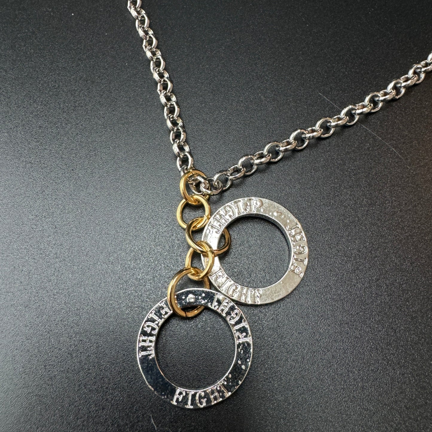 Necklace "Fight for me" short model