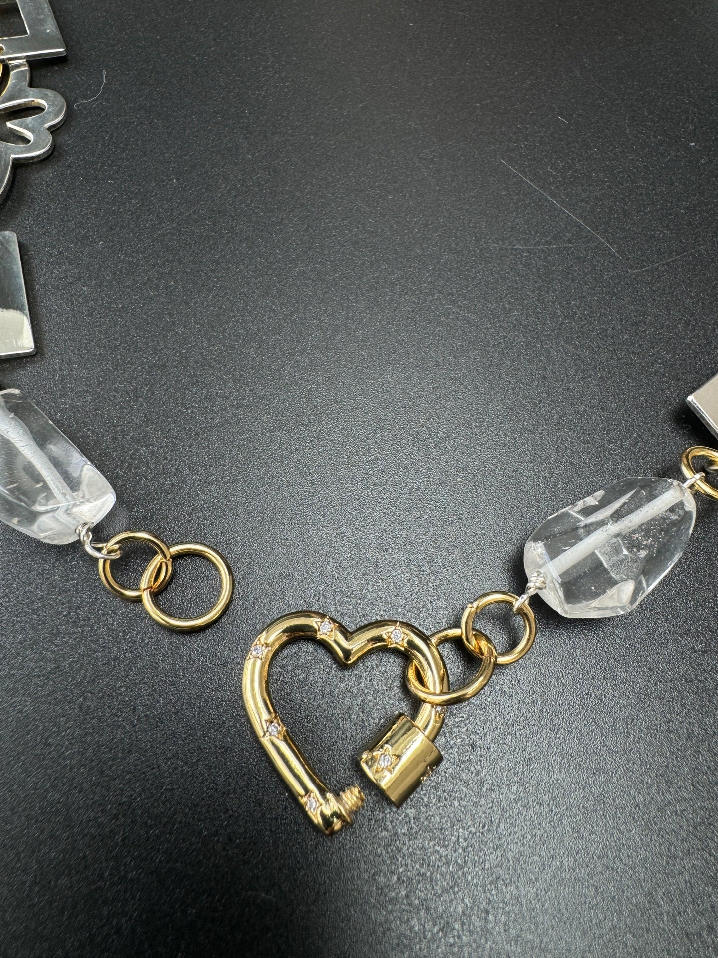 Quartz Heart Halsband
