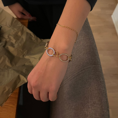Circle of Life Armband - Silver & guld