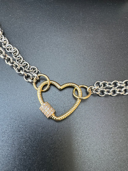 Gen Z Small Gold Heart Halsband