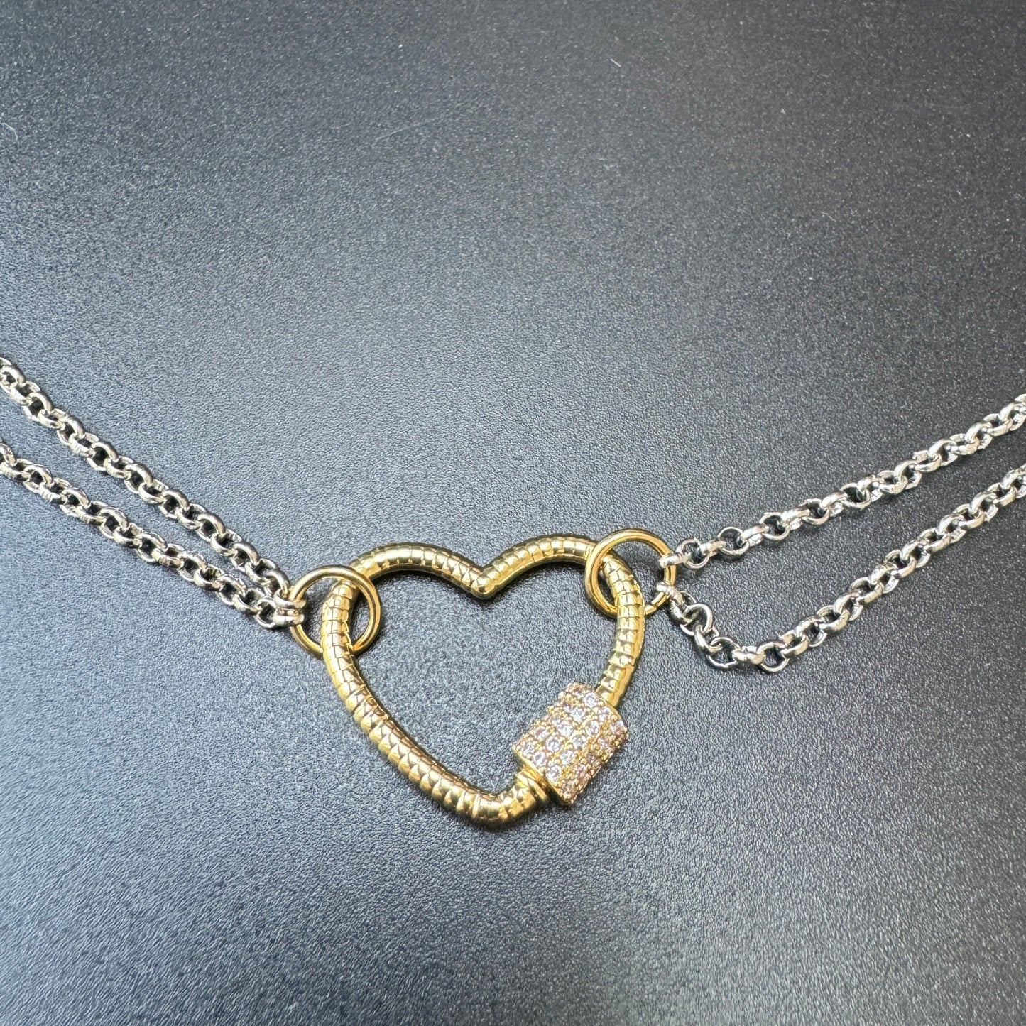 Gen Z Gold Heart Halsband