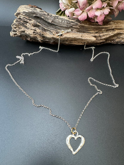 Gen Z Silver Heart Necklace