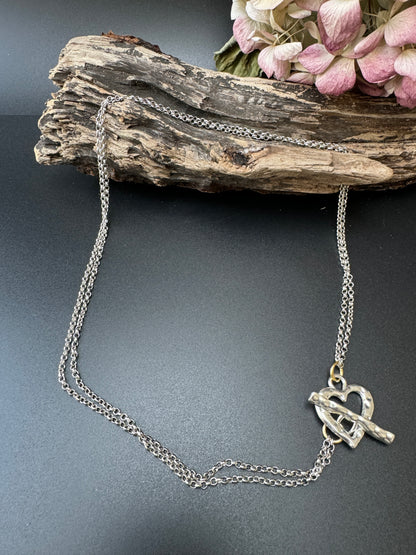 Gen Z Silver Heart Necklace