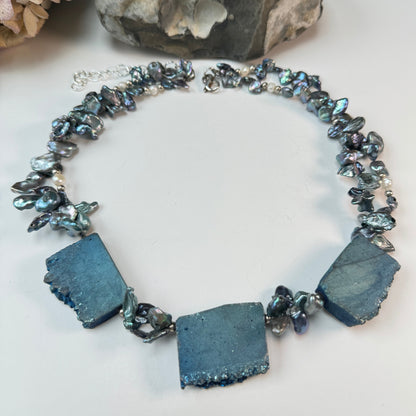 Blue Quartz Necklace