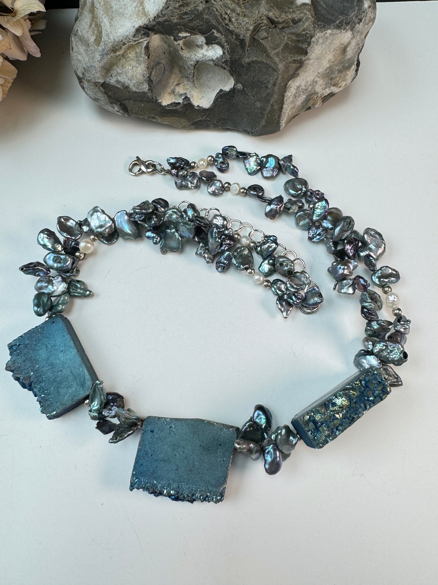 Blue Quartz Necklace