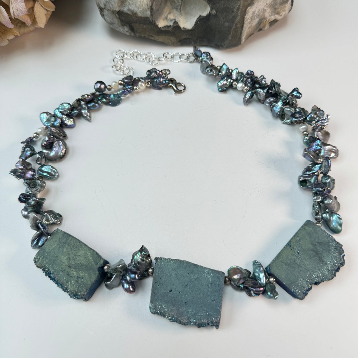 Blue Quartz Necklace - Design by Brandeby