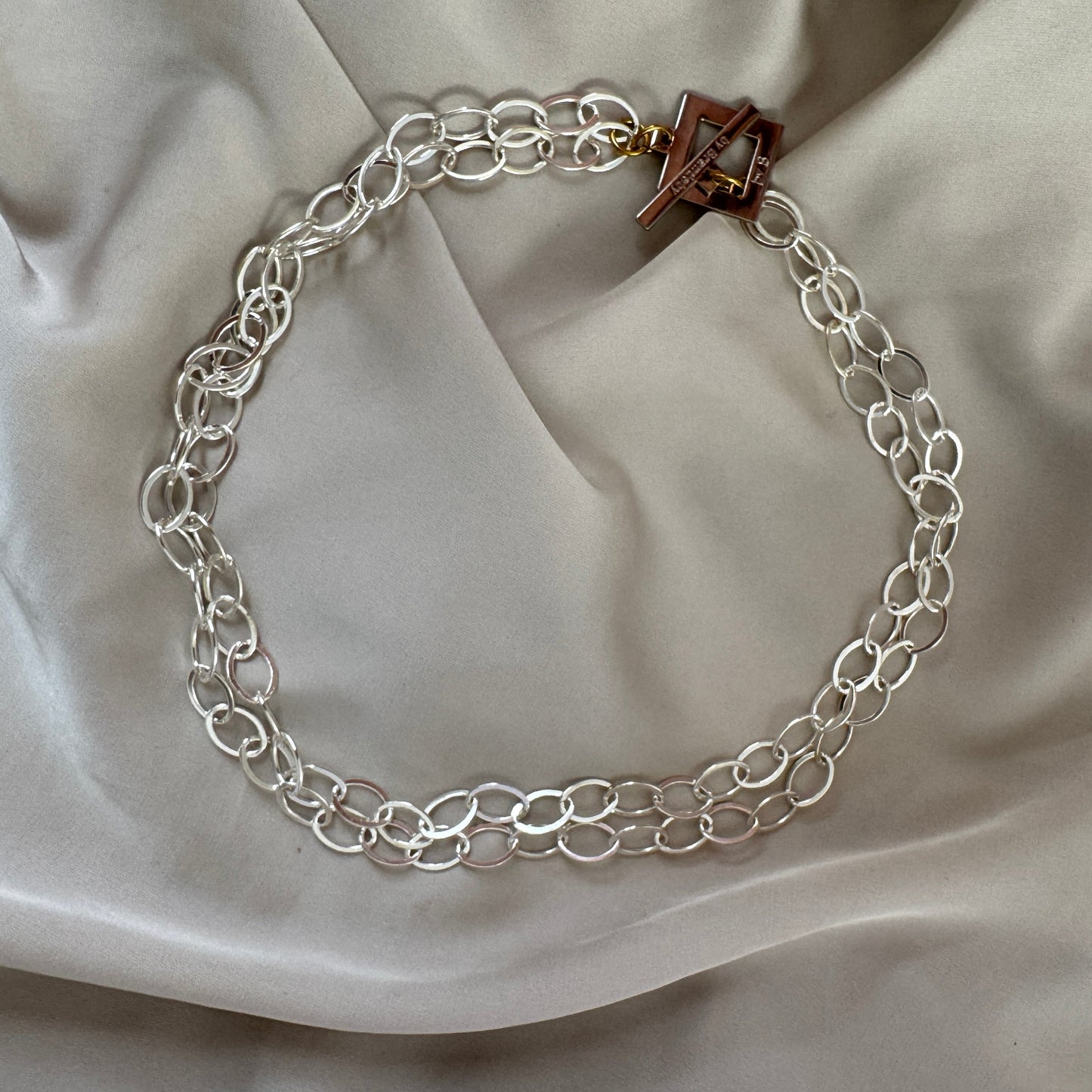 Halsband Silver 18K Guldpläterat - Flexibel Kedja - 48-96cm - Silver Guld - design by brandeby
