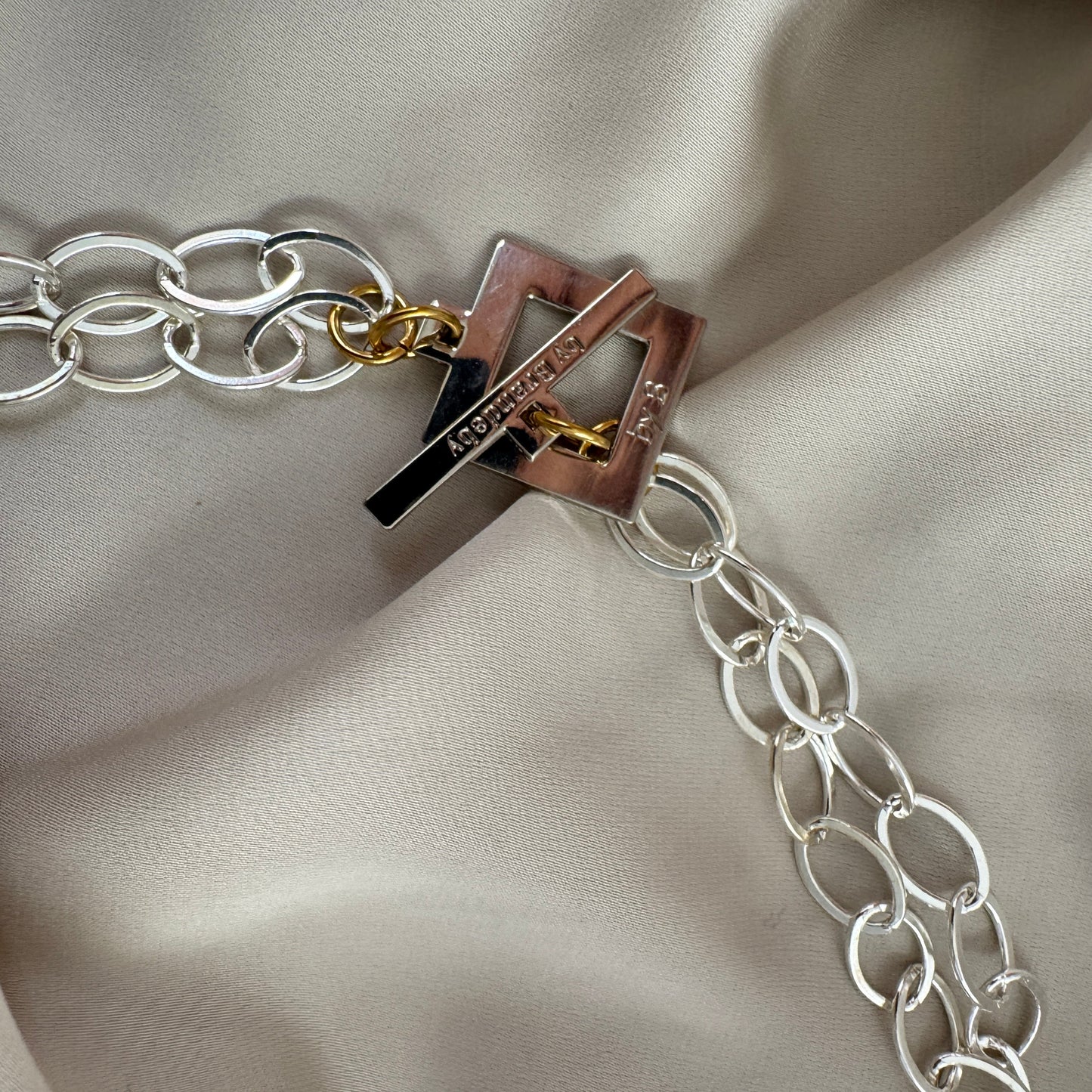 Halsband Silver 18K Guldpläterat - Flexibel Kedja - 48-96cm - Silver Guld - design by brandeby
