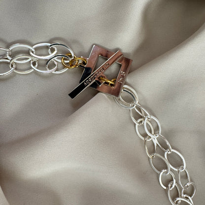 Halsband Silver 18K Guldpläterat - Flexibel Kedja - 48-96cm - Silver Guld - design by brandeby