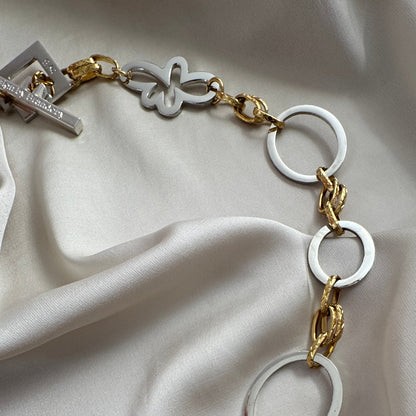 Halsband i silver- & guldpläterat rostfritt stål 50cm – Golden Rope | Design by Brandeby