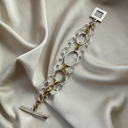 Tree Circles Armband – Treradigt med 18k Guld & Sterling Silver | Design by Brandeby