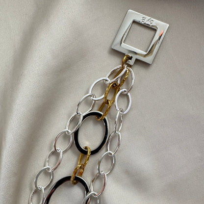 Tree Circles Armband – Treradigt med 18k Guld & Sterling Silver | Design by Brandeby