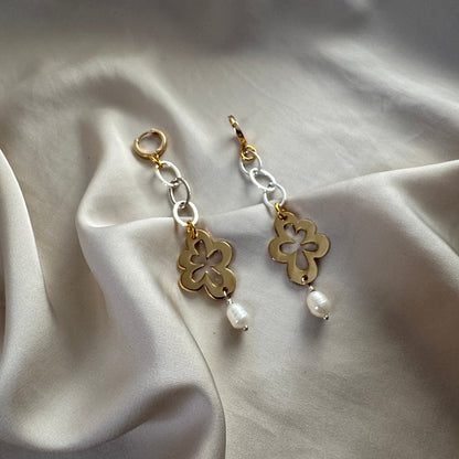 Gold Flower Örhängen – Handgjorda Guldörhängen i Svensk Design | Design by Brandeby