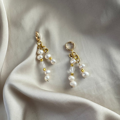 Gracefull Örhängen - Sötvattenspärlor Bergkristall Guld Sverige - designbybrandeby