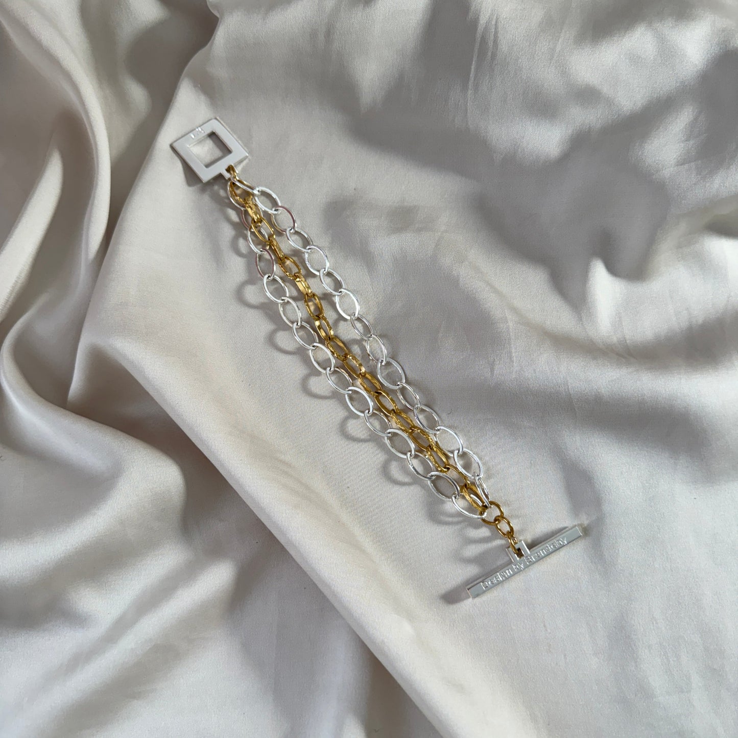 Armband i sterling silver & guldpläterat 19cm – Small Rope | Design by Brandeby