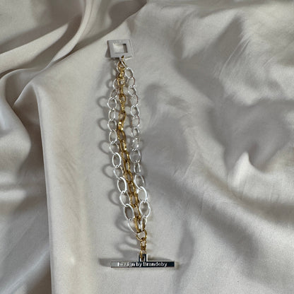 Armband i sterling silver & guldpläterat 19cm – Small Rope | Design by Brandeby