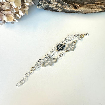 Silver Flower Armband