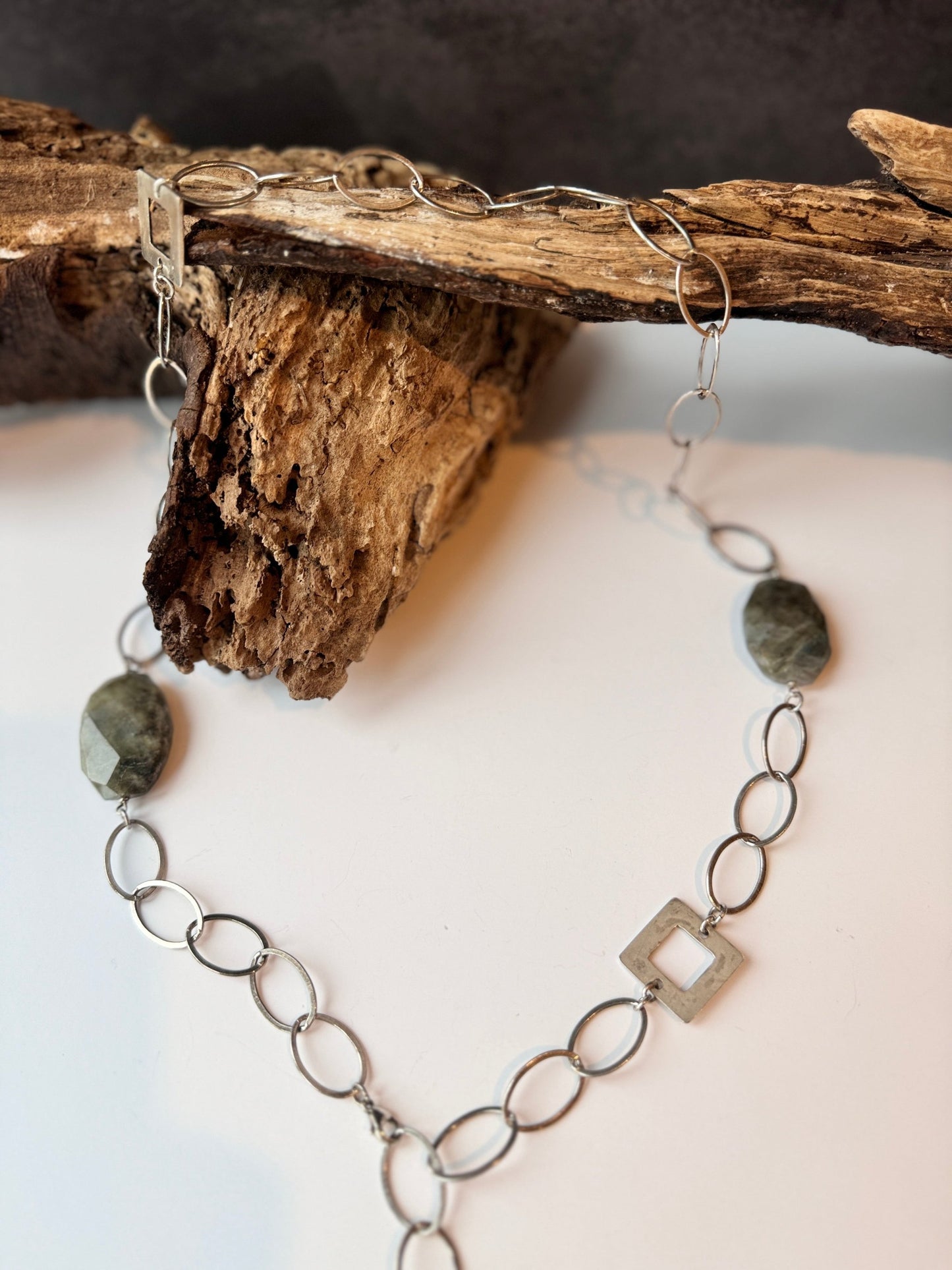 TRIPLE LABRADORITE HALSBAND