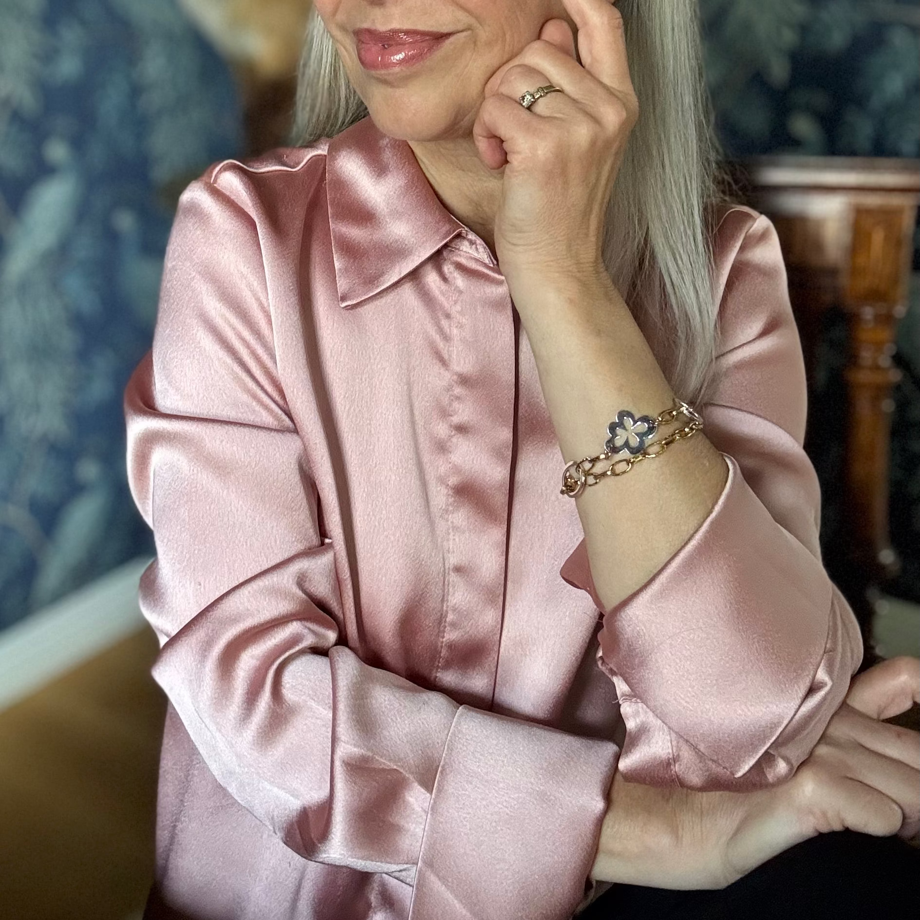 The Flower Armband – Tvåradigt med 18k Guld & Sterling Silver | Design by Brandeby handgjort svensk design