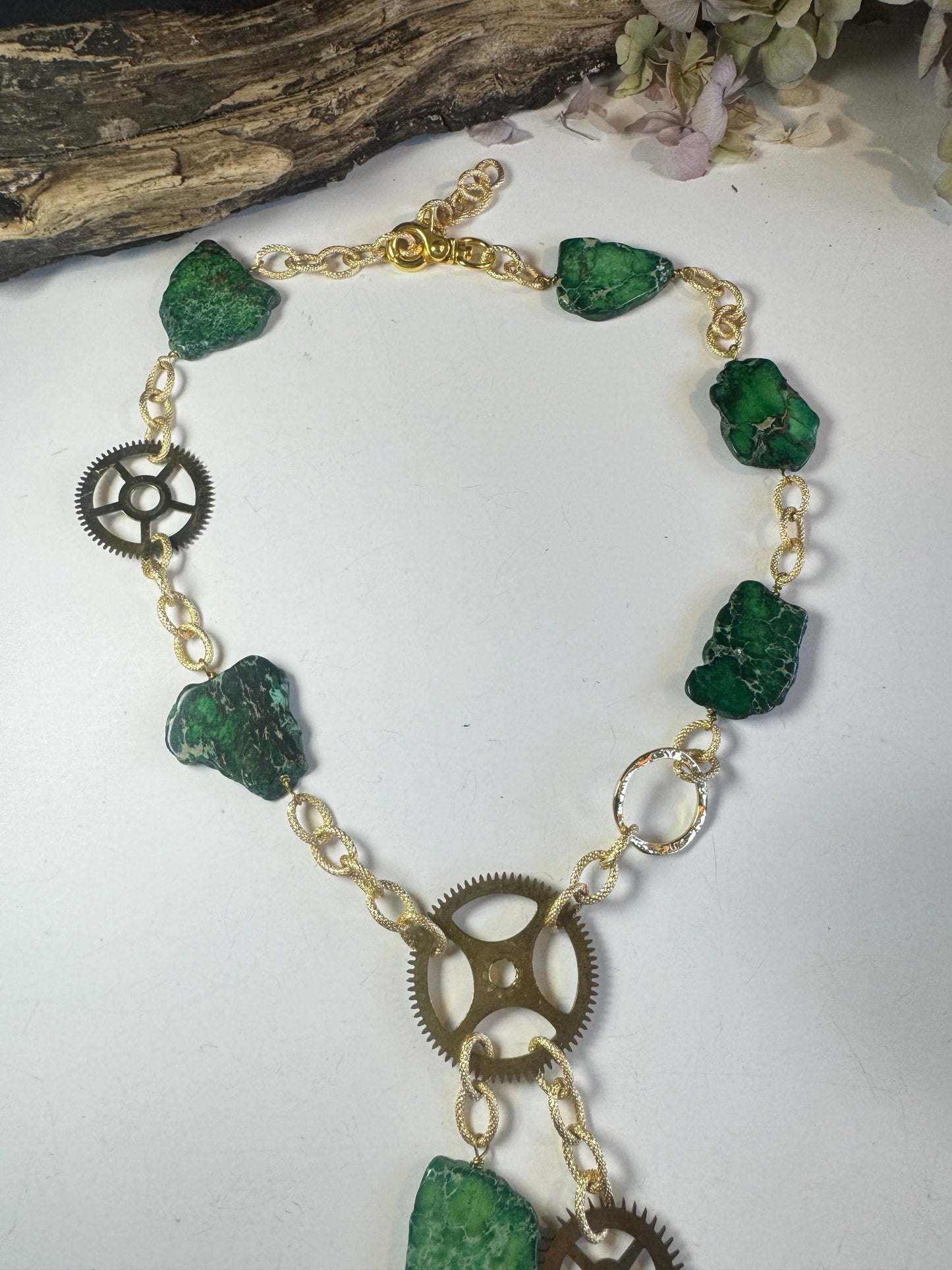 Green Clock Halsband