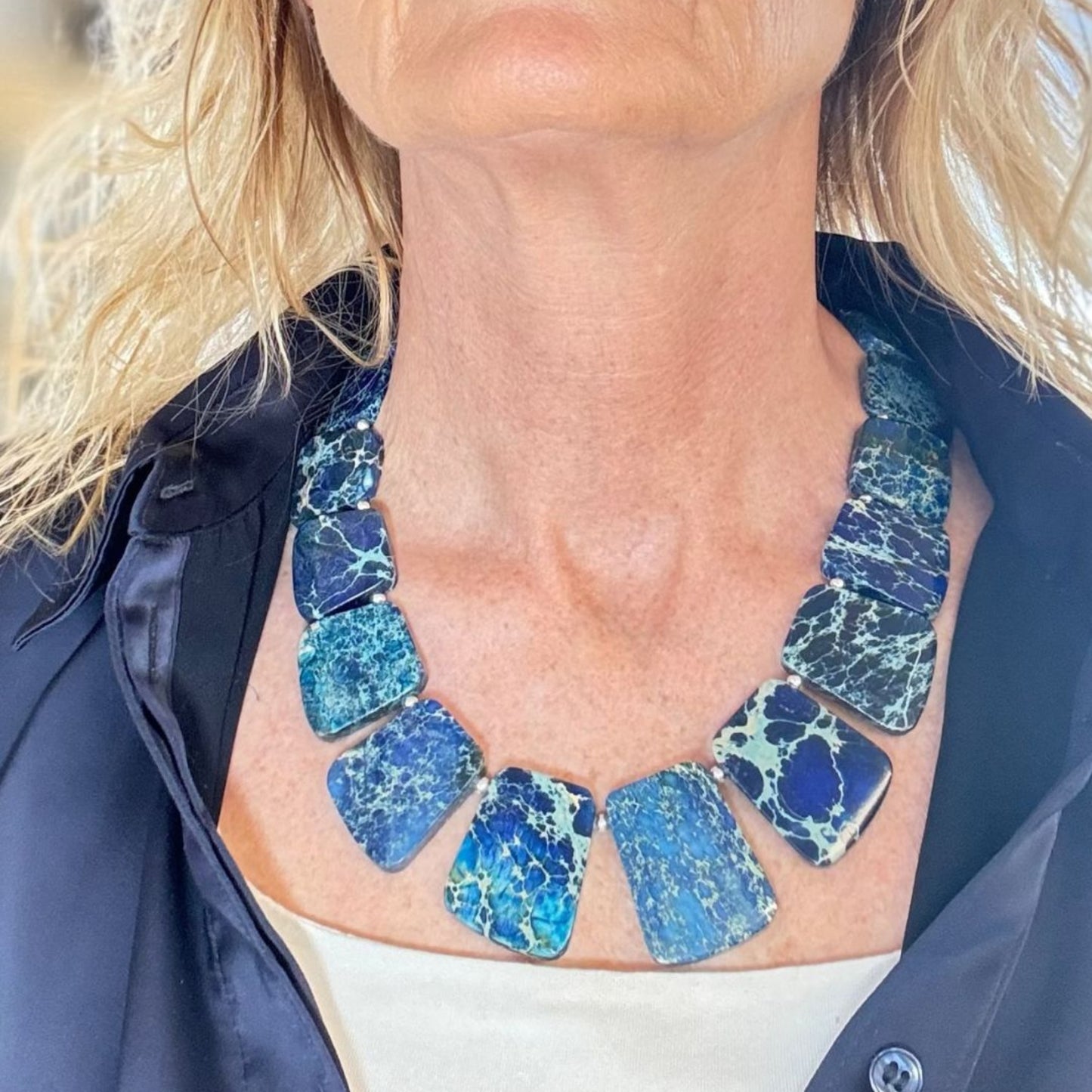 Blue Imperial Statement Halsband - Mjuk styrka
