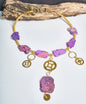 Purple Clock Halsband