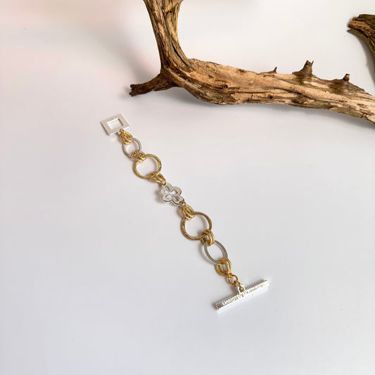 armband till miss gold flower halsband design by brandeby