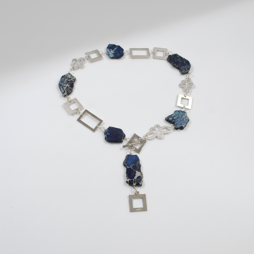 Blue Perfection Jasper Halsband Elegance