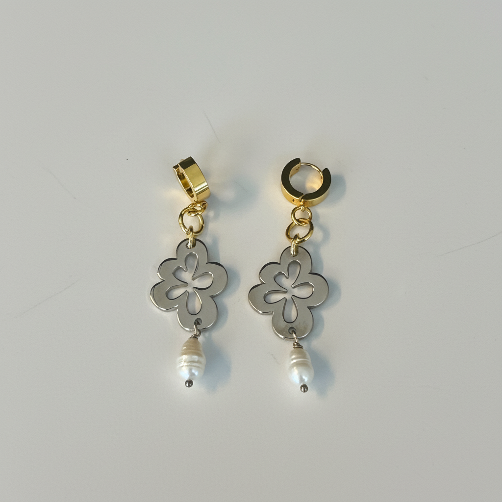 Creole Flower Pearls Örhängen - Elegance 1