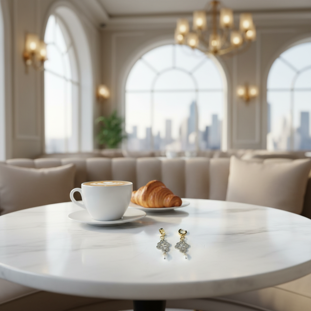 Creole Flower Pearls Örhängen - Exklusivt café