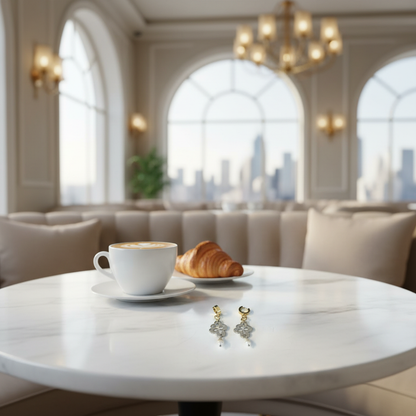 Creole Flower Pearls Örhängen - Exklusivt café