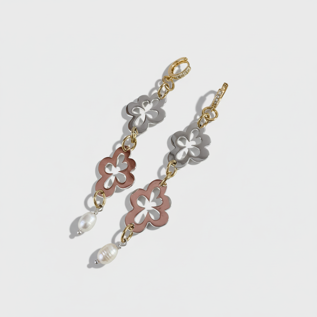 Double Flower Örhängen - Elegance
