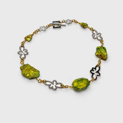 Royal Imperial Halsband - Grön Jasper & Silver