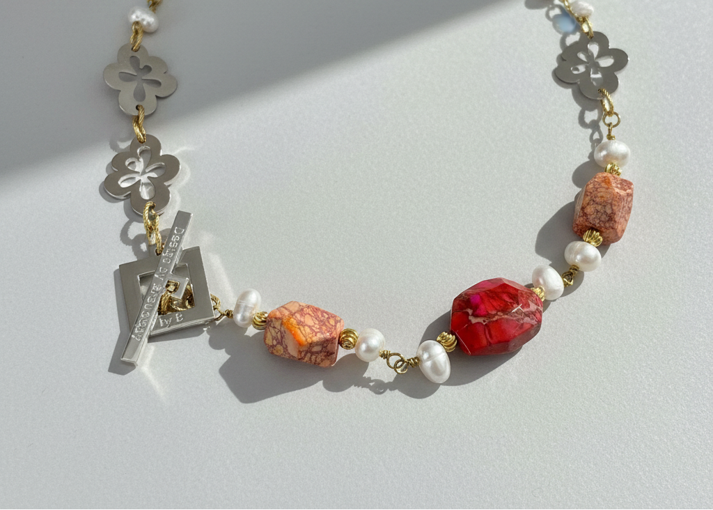 Flower in Red Halsband - Elegance Bild 5