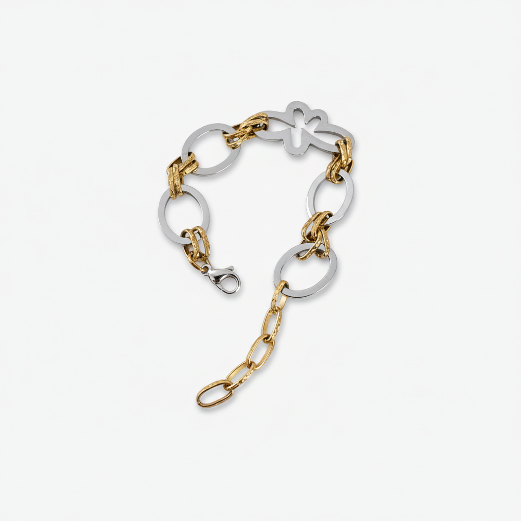 Gold Silver Armband - Elegance