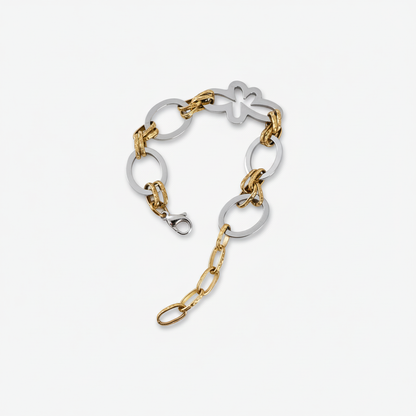 Gold Silver Armband - Elegance
