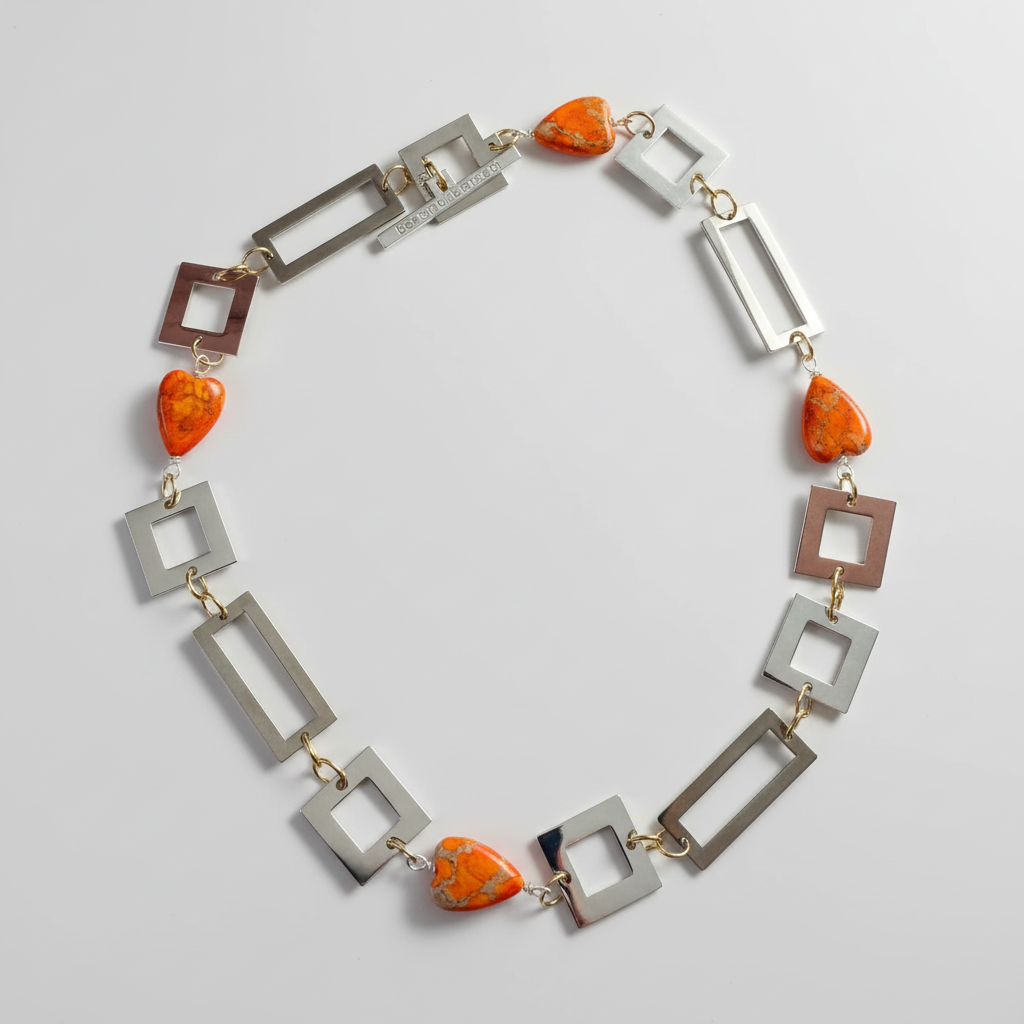 Heart of Orange Halsband - Design by Brandeby
