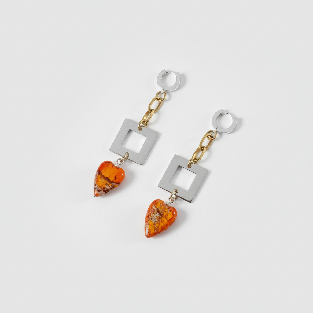 Heart of Orange Örhängen - Elegance