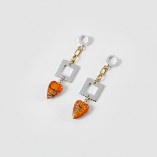 Heart of Orange Örhängen - Elegance
