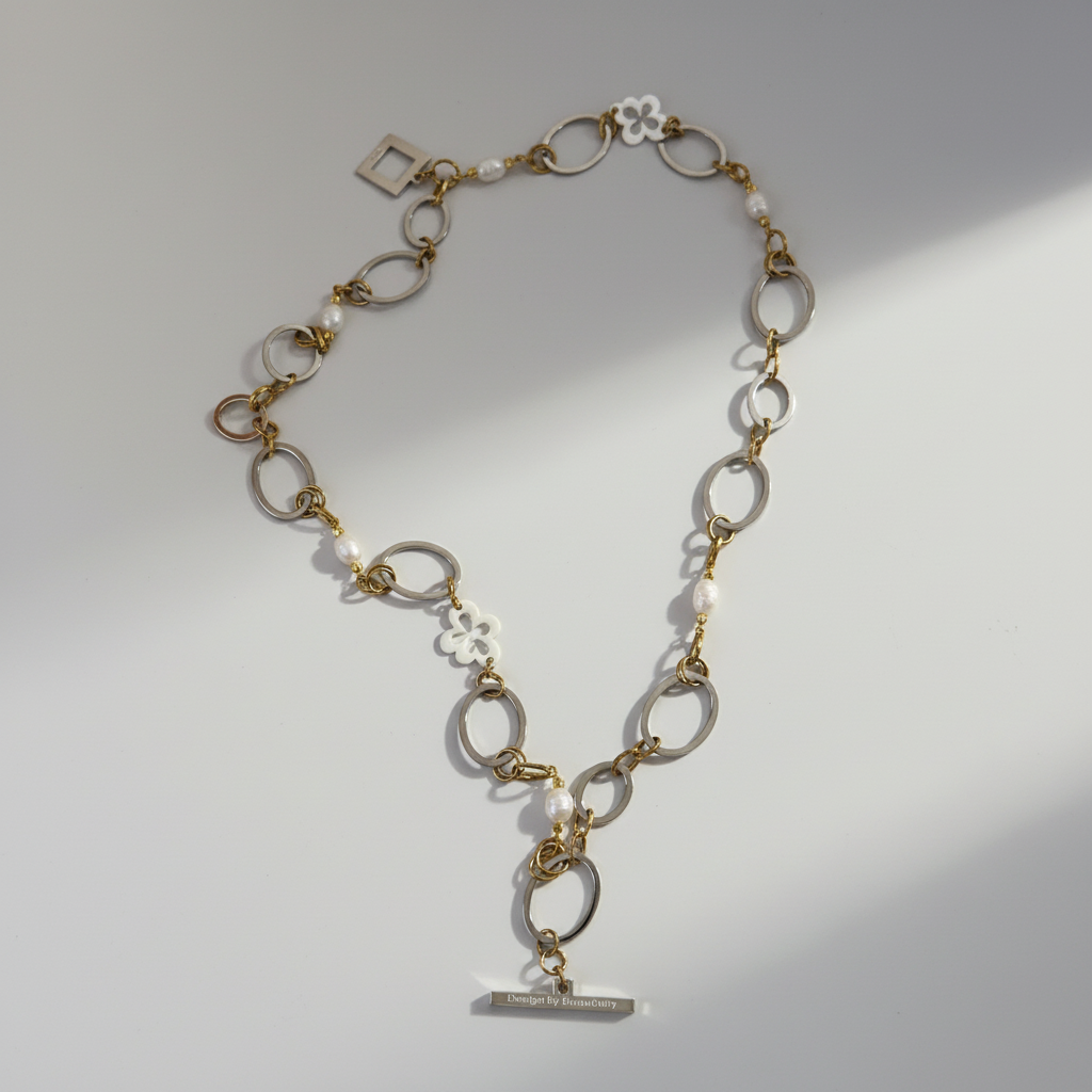 Lady Gold Pearl Halsband - Elegance 3