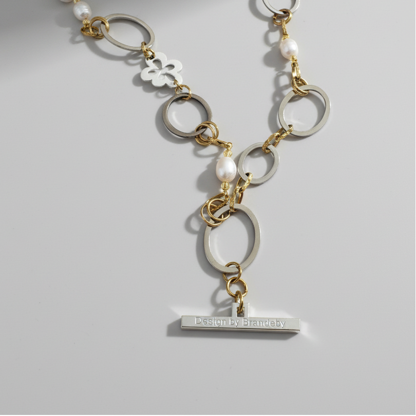 Lady Gold Pearl Halsband - Elegance 4