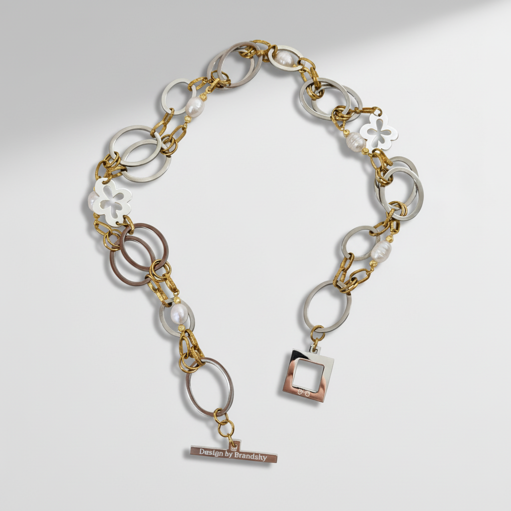 Lady Gold Pearl Halsband NY